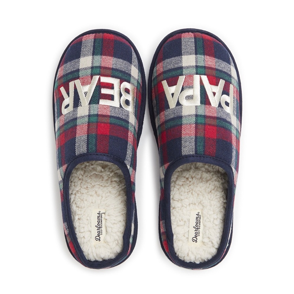 Dearfoams Cozy Comfort Mens Papa Bear Clog Slippers Size: M 9/10